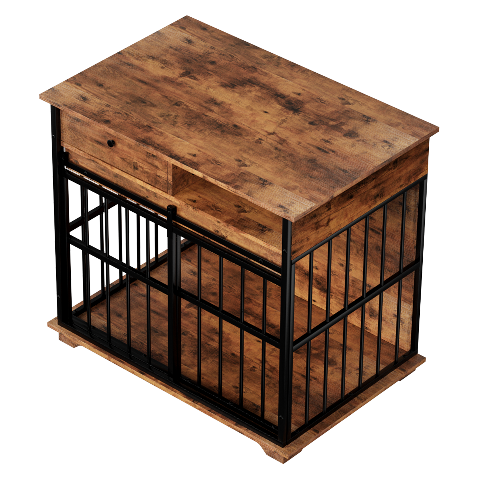 Dog Crate Furniture , Large Dog Cage Furniture With Tray For Medium Large Dogs, Wooden Dog Kennel Furniture